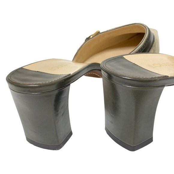 LOUIS VUITTON - Cream Khaki Women's Sandals Monogram Mini Canvas 180-090125 - Picture 5 of 9